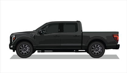 black icon logo sign truck car off road side view 4x4 4wd 3d auto motor art ram race power art 3d color car vector power trip pick up model diesel rally