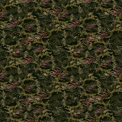 intricately designed nature motifs showcasing fluid foliage and looping vine patterns for decorative surfaces