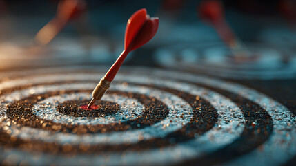 set goals for work. dart aiming at the target center business. goal, aiming marketing target metaphor, Succeed dart board, defines objectives, success investment ideas, winner, Generate by AI