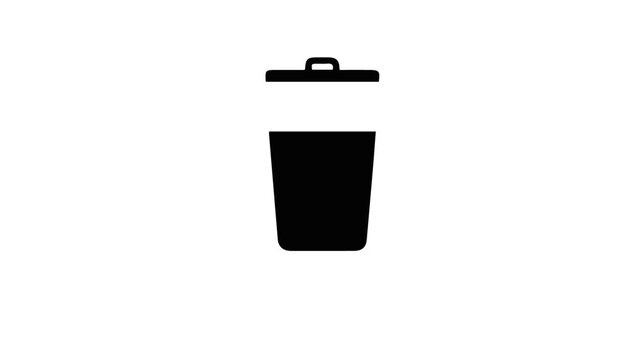 Trash Bin Simple Icon Animation