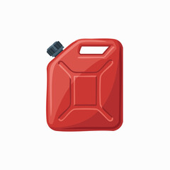 Red Jerrycan for Fuel Storage and Transport.