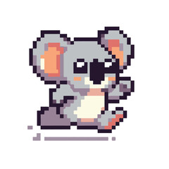 Obraz premium Pixel Art Koala Illustration - Cute and Playful Design