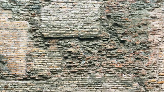 Stone Antique Wall Fortress Background Texture Footage.