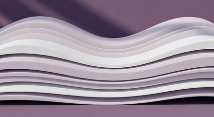 Harmonious wave layers with muted color palette for modern presentation