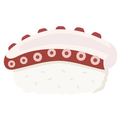 octopus nigiri sushi illustration