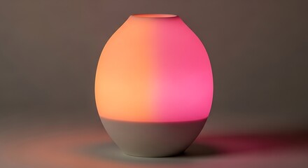 Mood enhancer lamp with soft radiant glow for interior setting