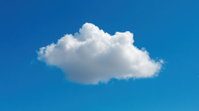 Wide-angle lens. A fluffy white cloud drifts across the vast blue sky. The weather is mild and sunny, creating a serene and peaceful atmosphere in a pristine environment. Travel magazine, destination 