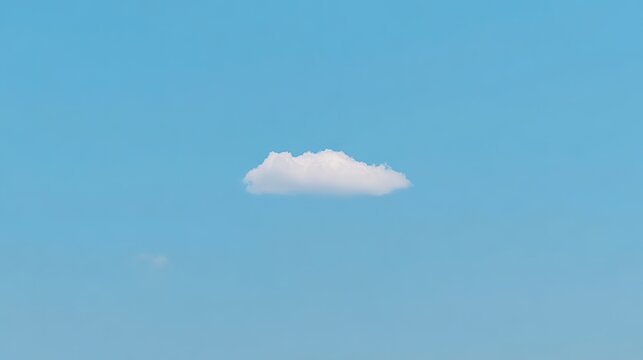 Wide-angle lens. A fluffy white cloud drifts across the vast blue sky. The weather is mild and sunny, creating a serene and peaceful atmosphere in a pristine environment. Travel magazine, destination 