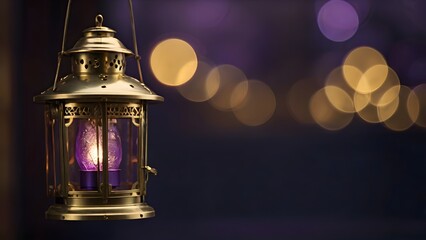 Single Gold Lantern Bokeh