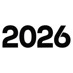 Bold 2026 design element for future events and new year celebration projects