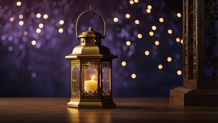 Wooden Ramadan Lantern Table