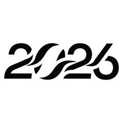 Bold and modern 2026 lettering design with a unique flowing style for branding