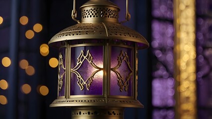 Purple Glass Ramadan Lantern