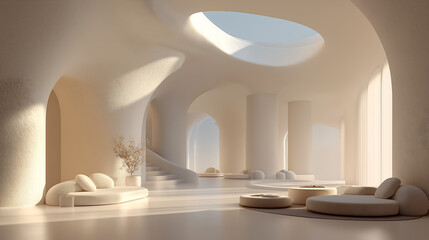 Cloud dancer modern interior design elegant architecture white space minimalist home decor ideas, colour of the year 2026