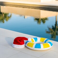 Summer Christmas by the Poolside