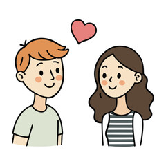 Romantic young couple chatting sweetly, sharing heartfelt messages, emojis, and tender words that express their love, deep connection, and joy in every conversation.
