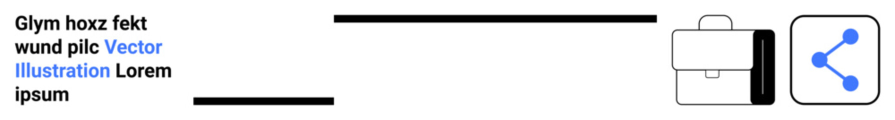 Data sharing, teamwork, business processes, digital platforms, innovation, file management. Image shows a digital briefcase and sharing icon. Data sharing and teamwork concept