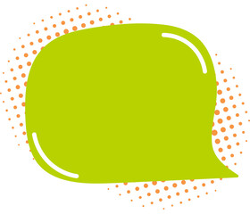 Naklejka premium Conversation chat bubble in comic pop art style, copy space for 90s style media promotion and advertisment