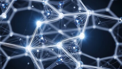 Abstract visualization of neural network connections and data flow.