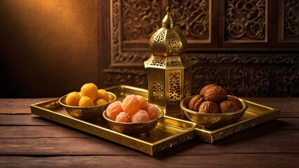 Luxury Eid Dessert with Lantern