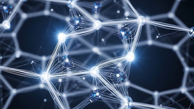Abstract visualization of neural network connections and data flow.