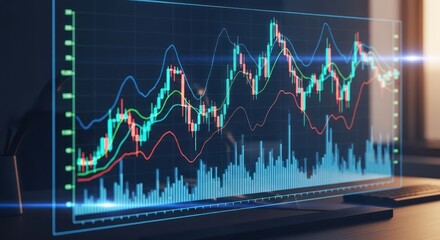 Financial insights showcased through a dynamic stock market analysis display for investment success