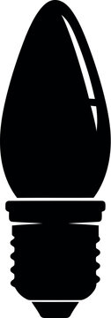 Retro c7 light bulb silhouette with simple cap shape
