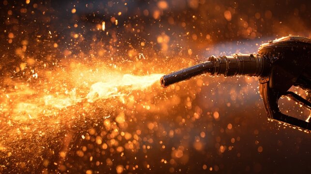 Fuel nozzle dispensing flammable liquid