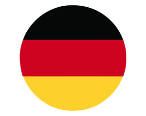 Circular german flag icon isolated on white background symbol isolated on white background, Vector