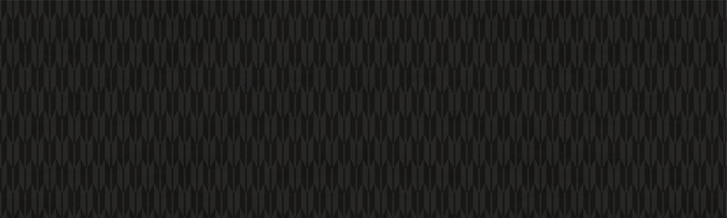 黒色の和柄模様（矢絣）のバナー背景ベクターイラスト