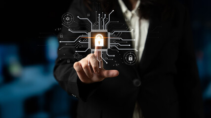 Cyber security system protecting digital infrastructure. Cyber security ensures data safety, prevents breaches, cyber security strengthens defense, and supports secure operations. Latch