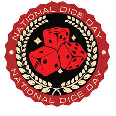 National Dice Day sticker