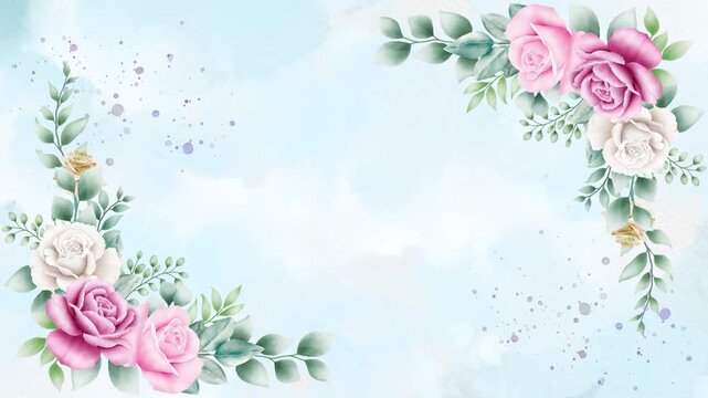 Elegant Floral Decorative Frame Background