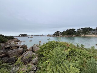 Saint-Guirec Cove in Brittany - Anse de Saint-Guirec en Bretagne