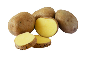 potatoes display isolated on white