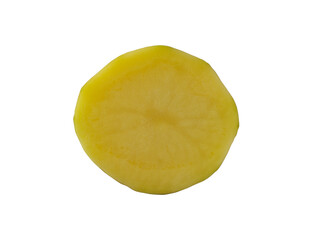 raw slice potato isolated