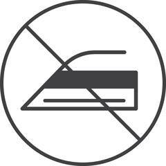 Fabric Specification Vector Icon - Do Not Iron