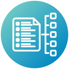 Organize Icon Mini Illustration Icon. Use For Modern Concept, Print, Ui, Ux Kit, Web And App Development. Vector Related To Office, Education, Examination And More