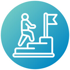 Effort Icon Mini Illustration Icon. Use For Modern Concept, Print, Ui, Ux Kit, Web And App Development. Vector Related To Office, Education, Examination And More