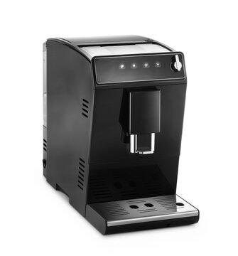Elegante cafetera con vista de perfil