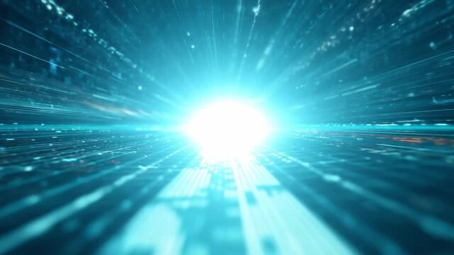 Digital Infinity: A breathtaking, modern depiction of digital advancement and the limitless potential of technology.