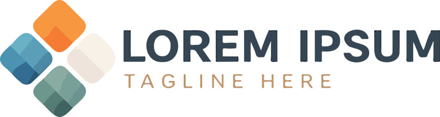 Modern colorful abstract corporate logo design template for business identity and professional branding. isolated PNG with Transparent Background