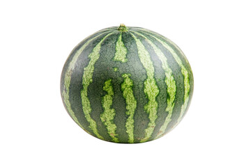 Whole Watermelon Rind on Black Background Makes for a Summer Theme