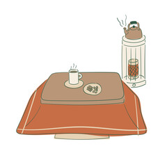 Warm Kotatsu & Stove Scene &ndash; Coffee and Chocolate