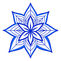 blue and white flower