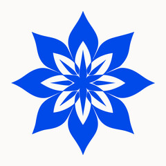 blue flower silhouette