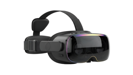 Virtual reality headset isolated on transparent background