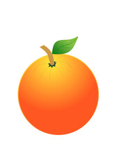 orange fruit isolated on white