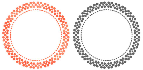 ビーズのサークルフレームセット2