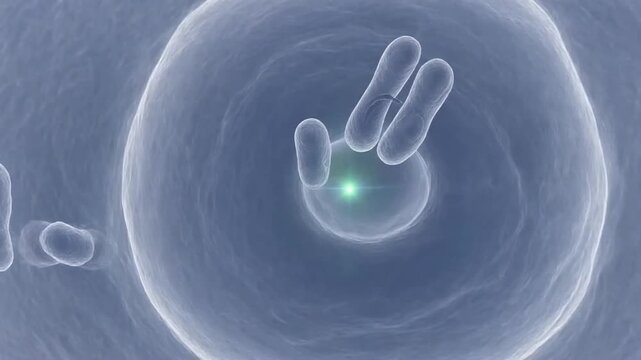 Cell Division Animation Visualizing Mitosis and Meiosis Processes.